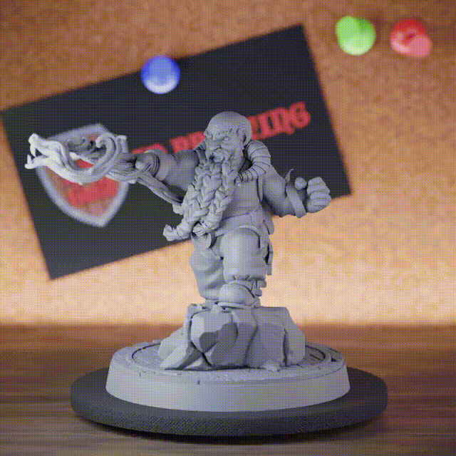 Druide 5e | DnD Zwergen-Naturwächter-Zauberwirker-Miniatur