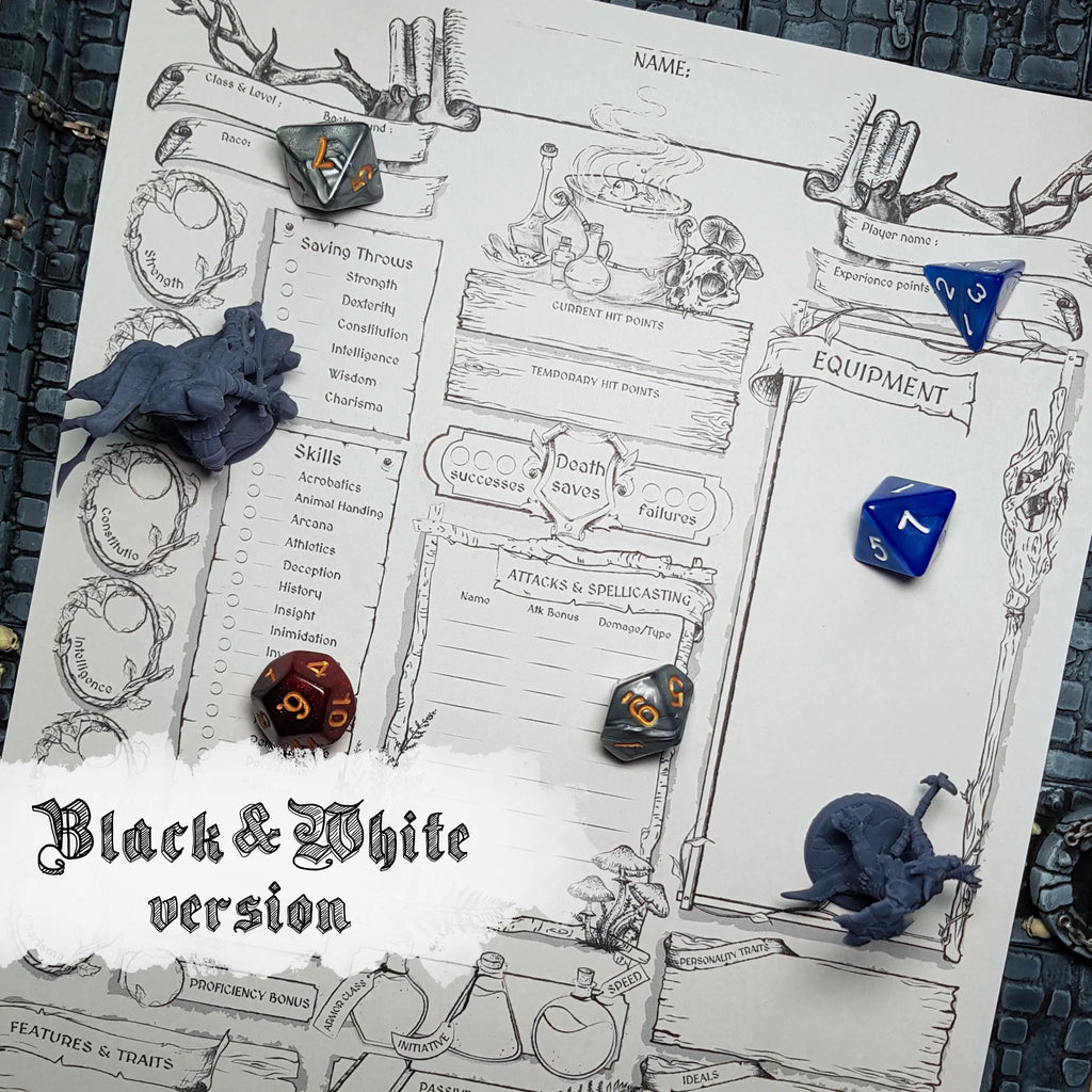 Printable DnD Character Sheet 5e PDF - Druid | RPG Guild