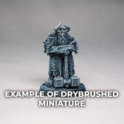 Example of a drybrushed DnD miniature