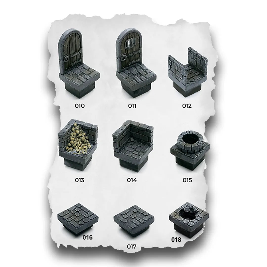 DnD Terrain Tiles | Modular Stone Ruins Dungeon #1