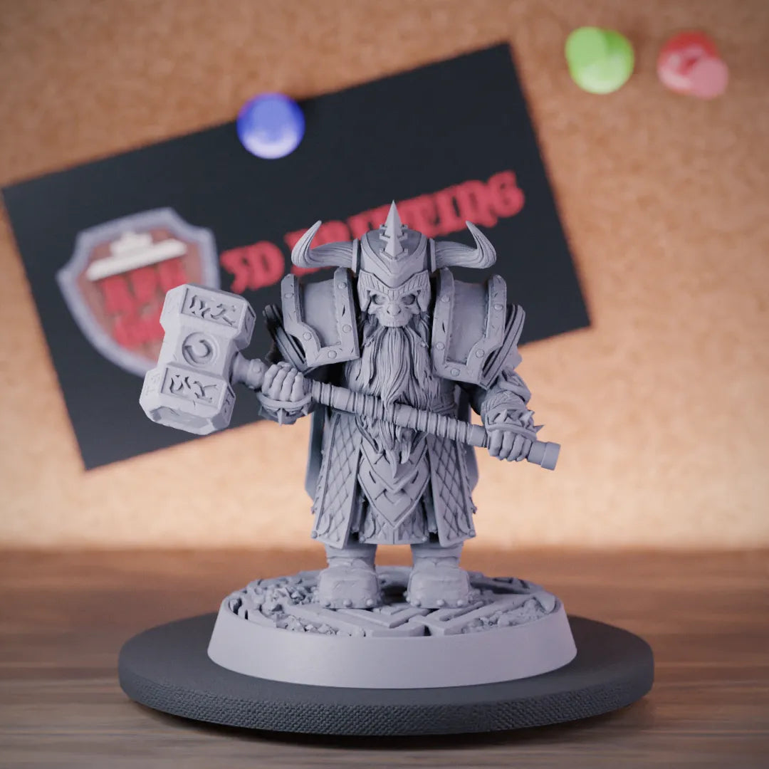 Dwarf 5e | DnD Dwarf Fighter Champion of Order Miniature