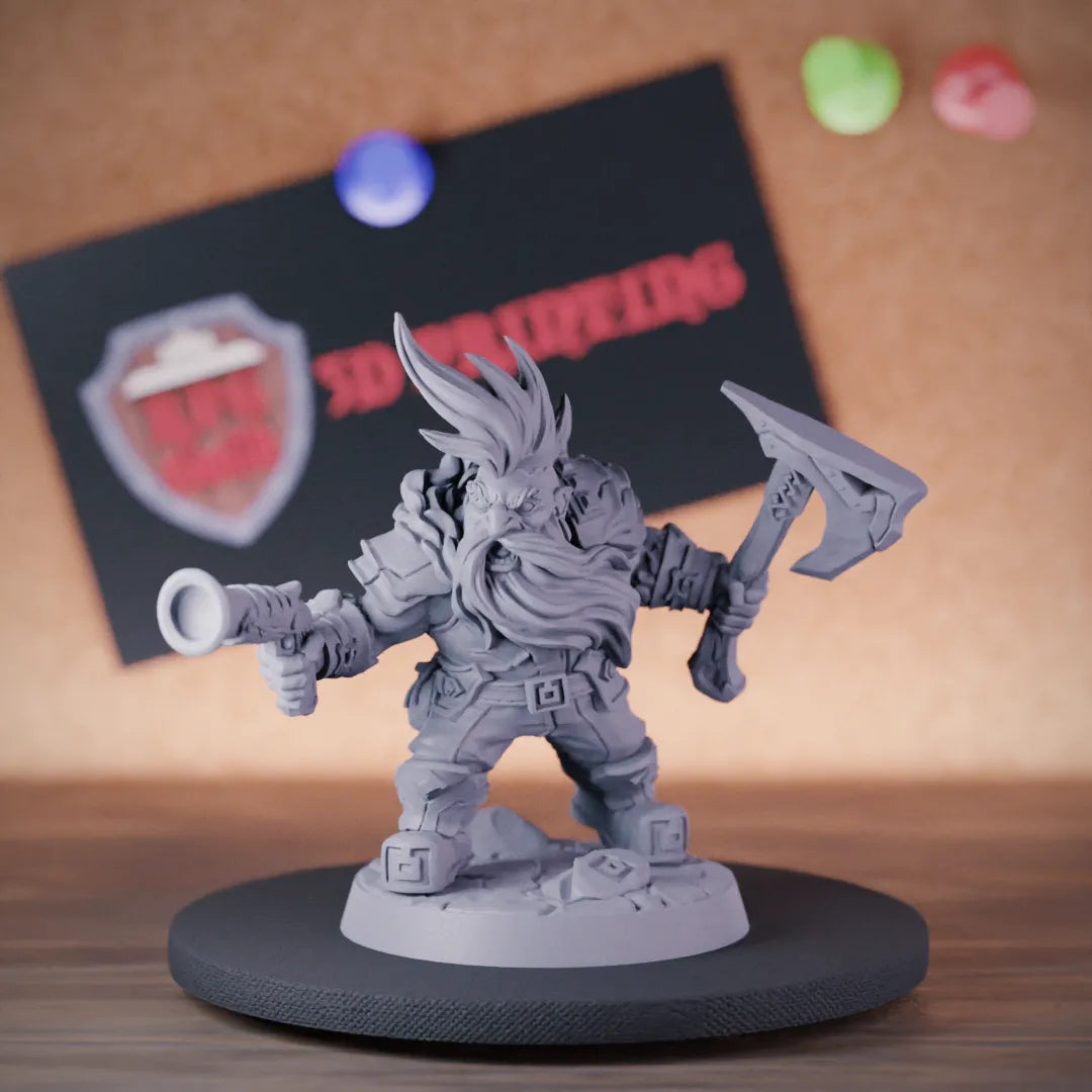 Dwarf 5e | DnD Dwarf Fighter Gunslinger Miniature