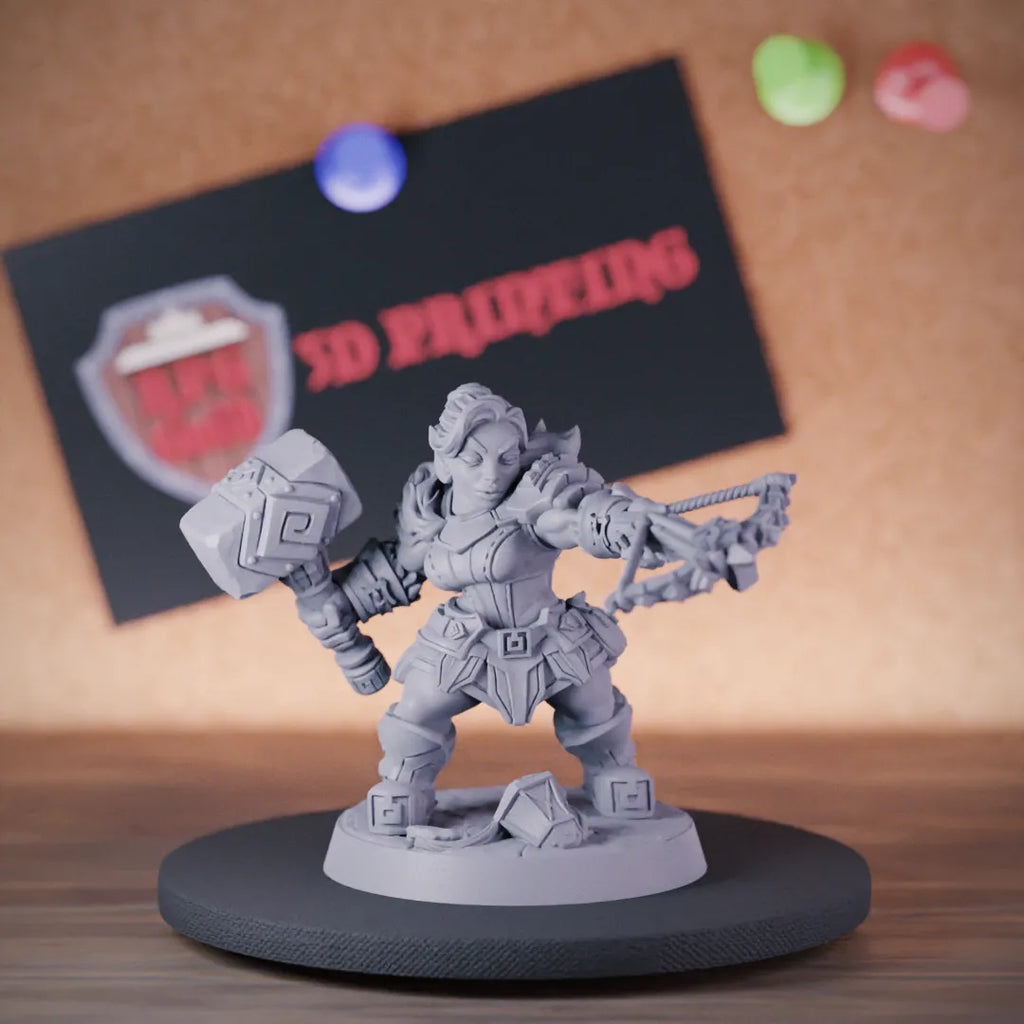 Dwarf 5e | DnD Dwarf Female Fighter Miniature