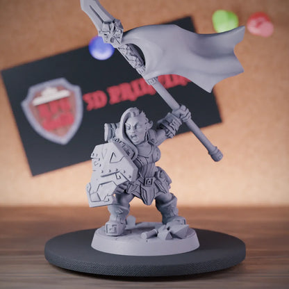 Dwarf 5e | DnD Female Dwarf Paladin Miniature