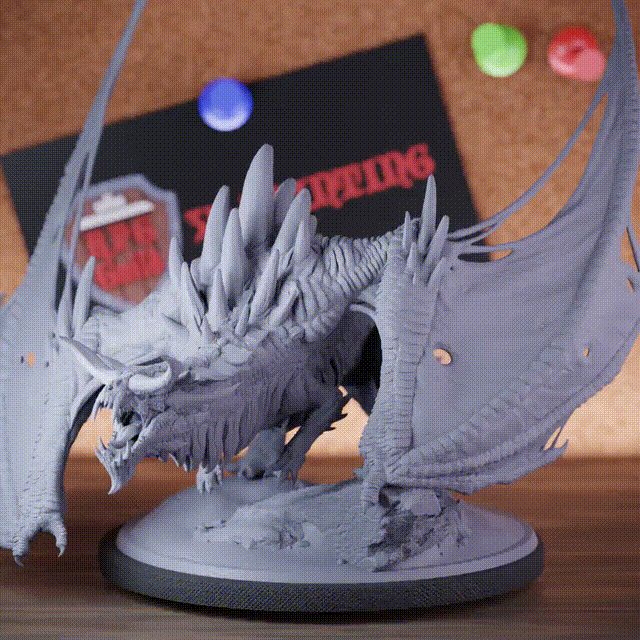 Drache 5e | DnD Älterer Magmadrache Miniatur
