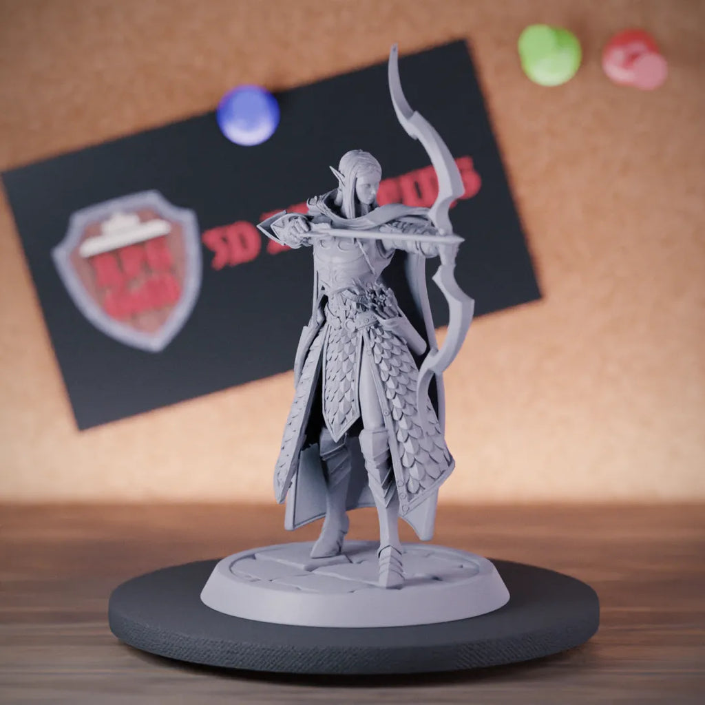 Elf 5e | DnD Elf Archer Bow Miniature