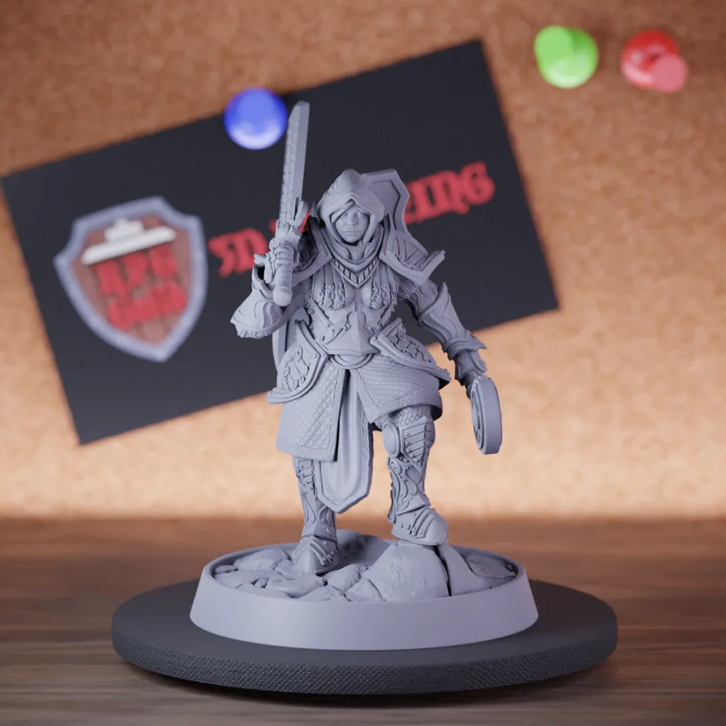 Paladin 5e | DnD Female Paladin Sword Armor Miniature