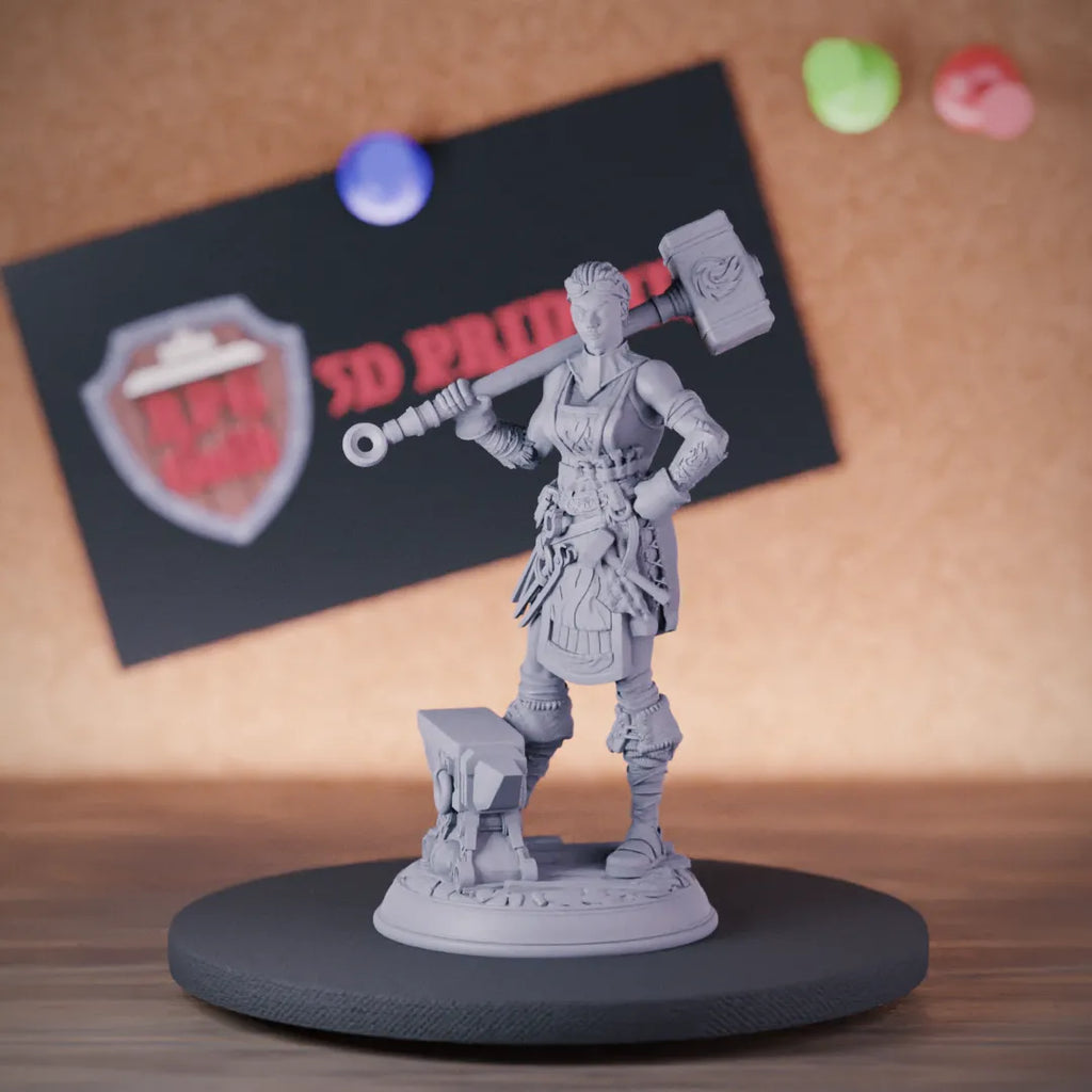 Blacksmith 5e | DnD Female Blacksmith Miniature