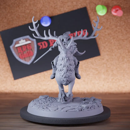 Elf 5e | DnD Elf Deer Rider Fighter Miniature