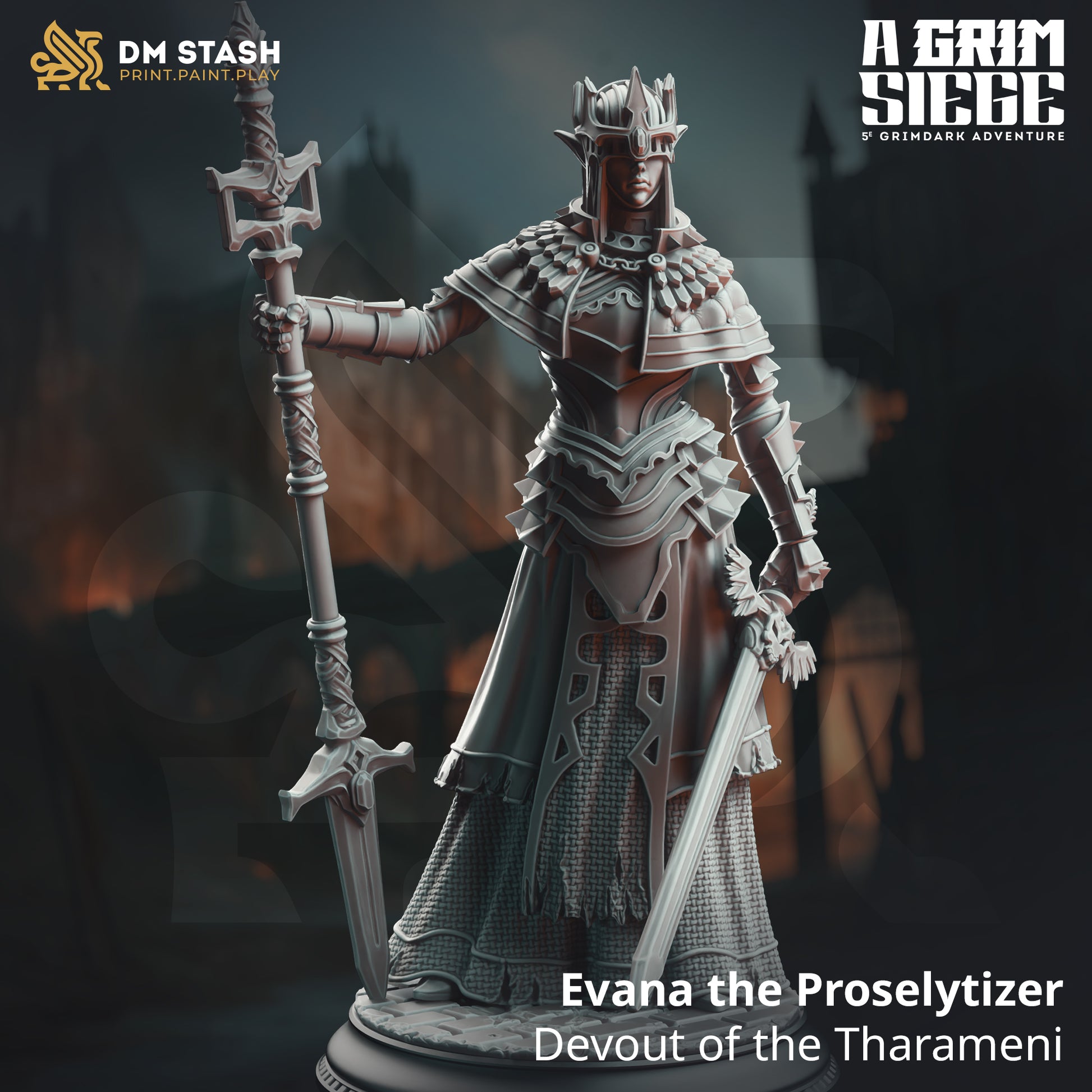 A Grim Siege Bundle | DnD Miniature Set | 32-75mm