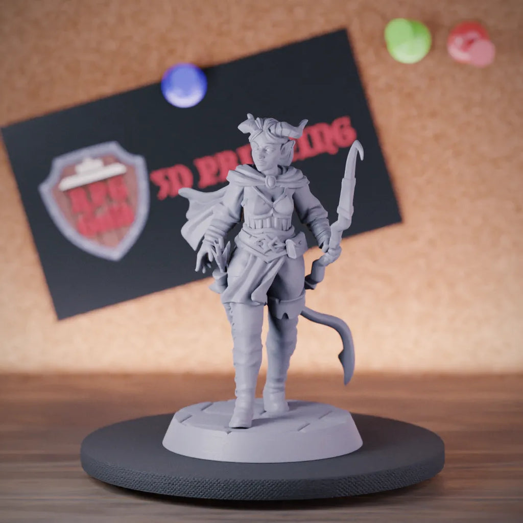 Tiefling 5e | DnD Tiefling Female Ranger Hunter Miniature