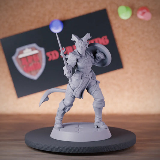 Tiefling 5e | DnD Tiefling Fighter Vanuard Miniature