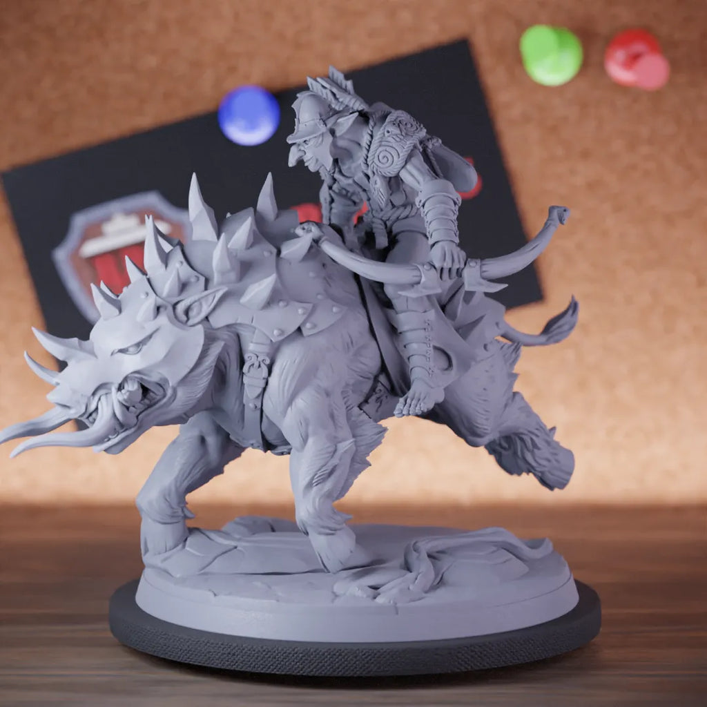 Hobgoblin 5e | DnD Hobgoblin Archer Boar Rider Miniature