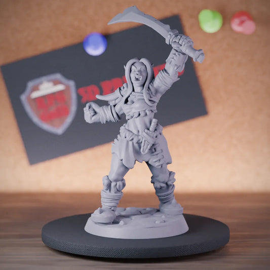 Orc 5e | DnD Female Orc Fighter Miniature