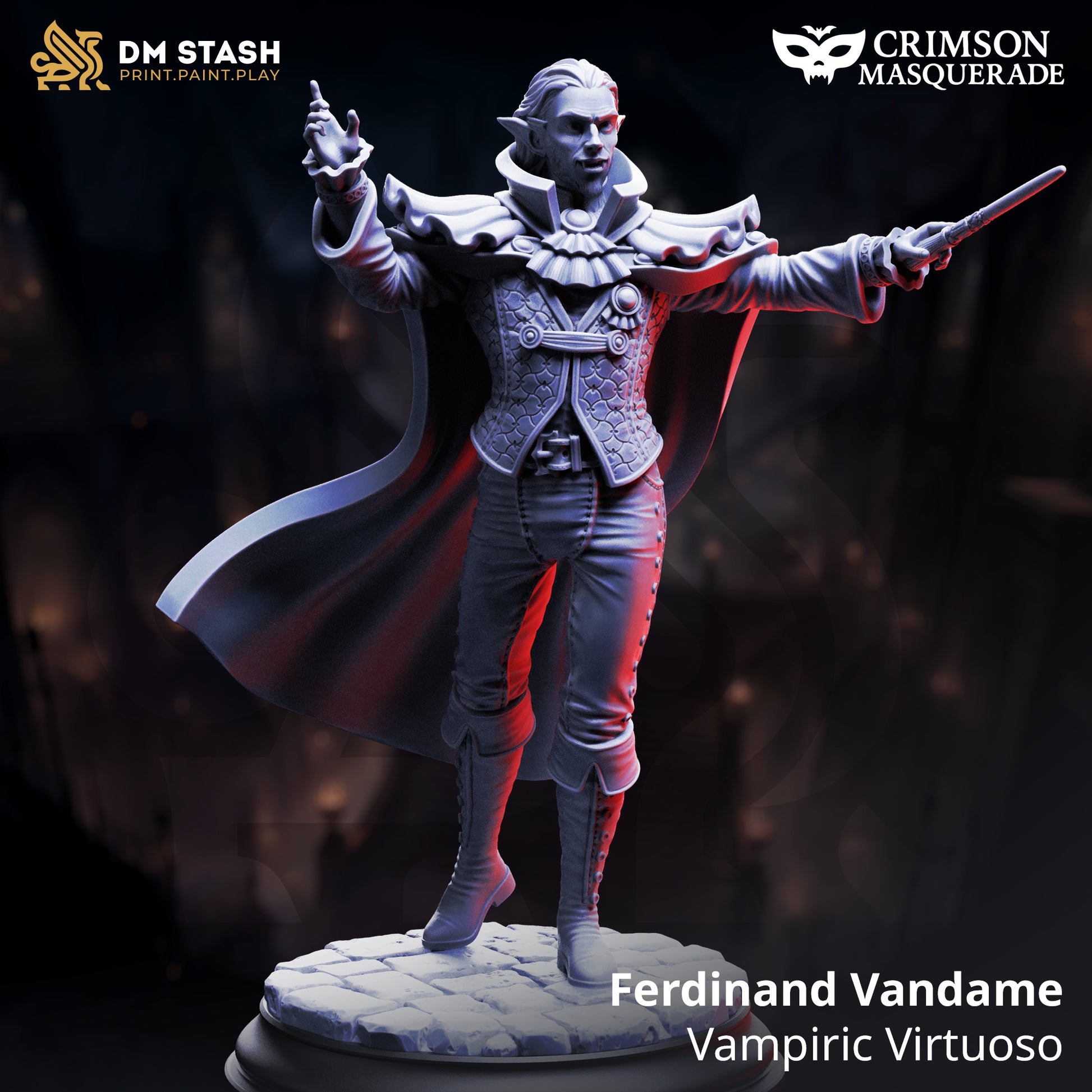 Crimson Masquerade Bundle | DnD Miniature Set | 32-75mm