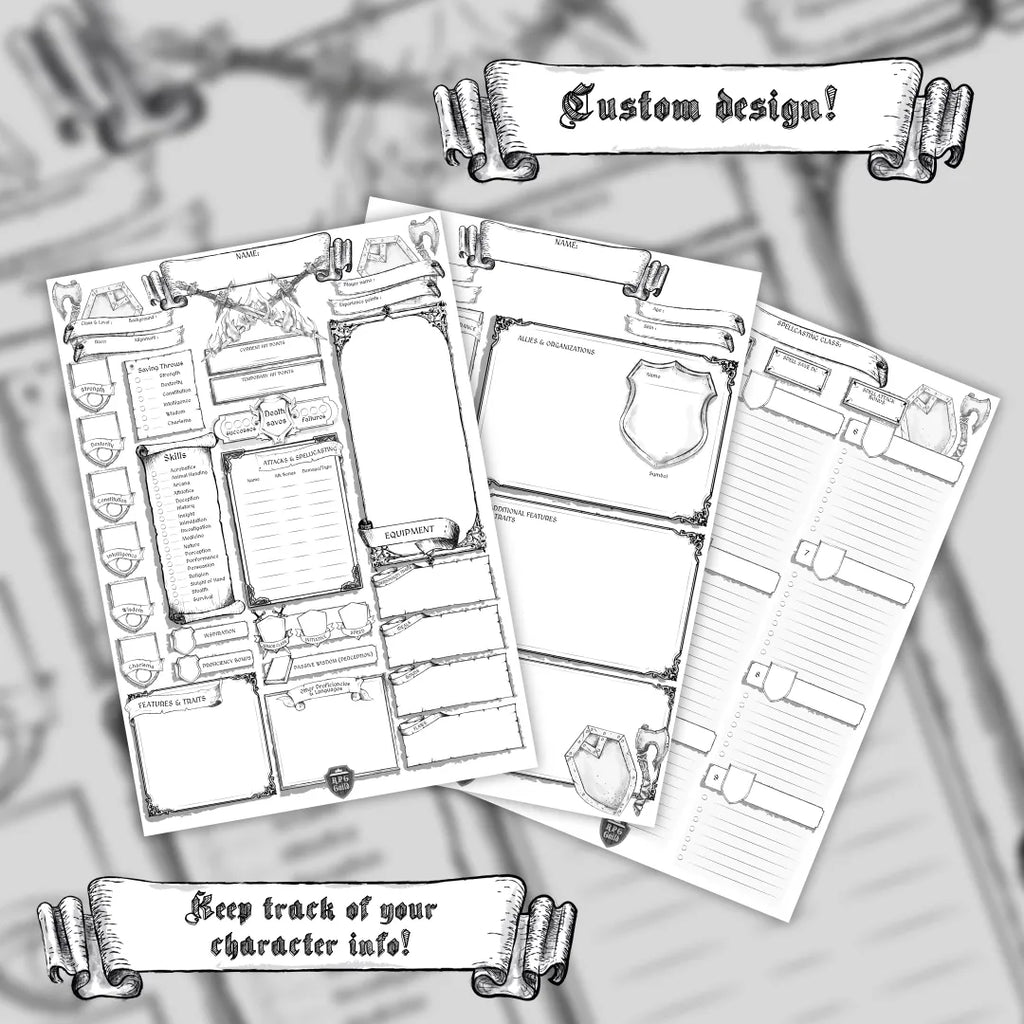 Printable DnD Character Sheet 5e PDF - Fighter | RPG Guild