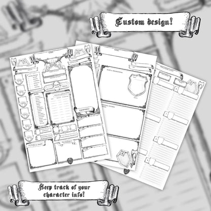 Printable DnD Character Sheet 5e PDF - Fighter | RPG Guild