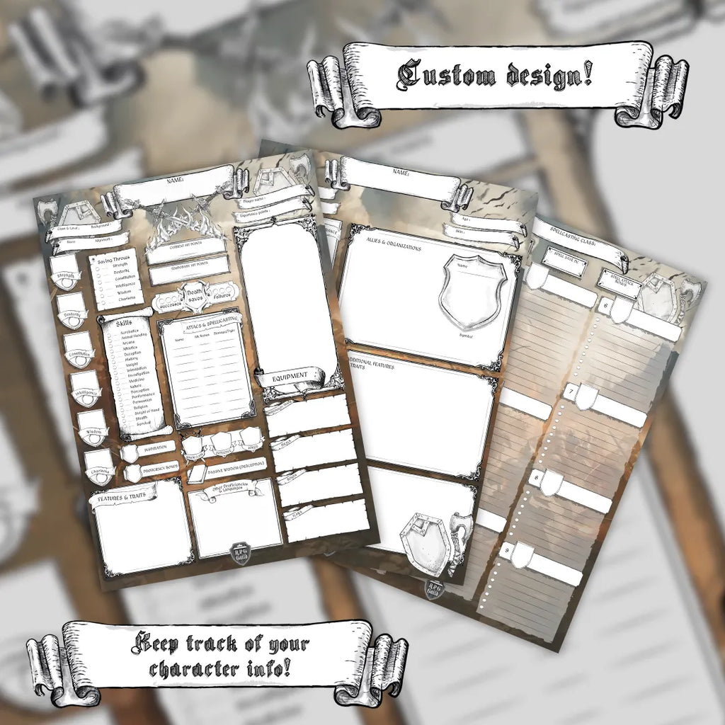 Printable DnD Character Sheet 5e PDF - Fighter | RPG Guild