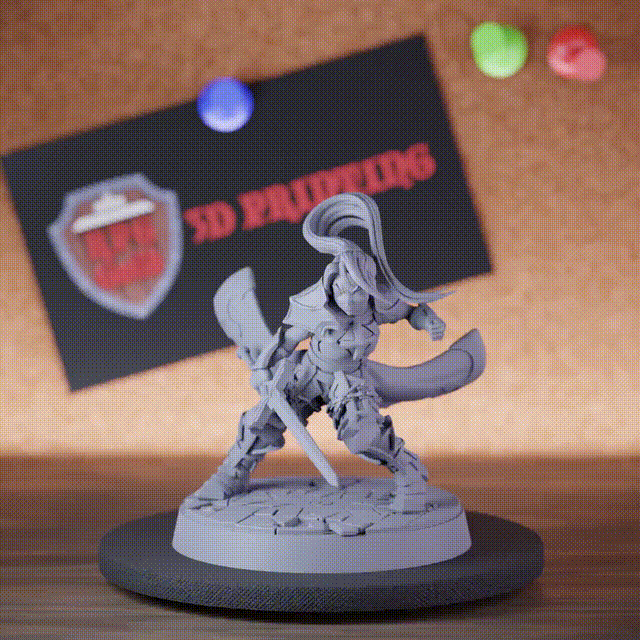 Kämpferin 5e | DnD Weibliche menschliche Champion-Miniatur 
