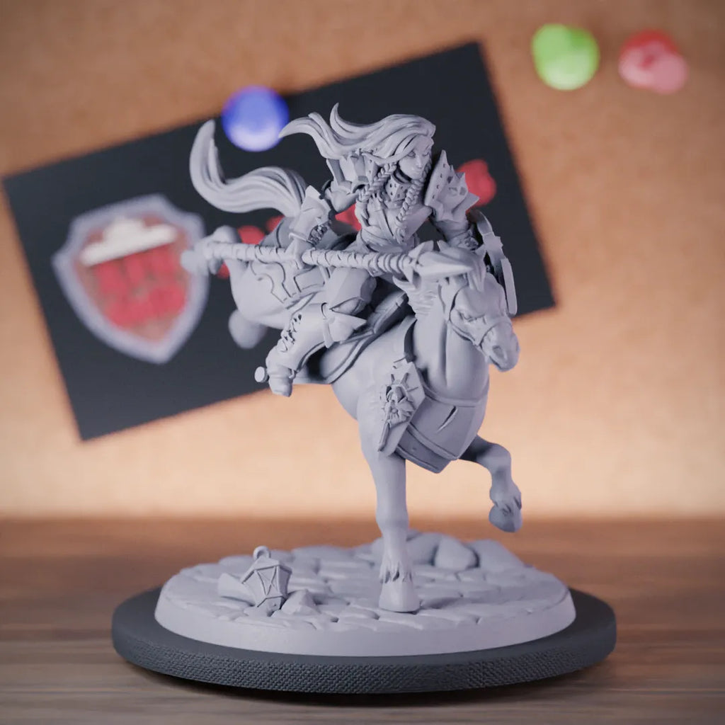 Knight 5e | DnD Female Knight Mounted Miniature