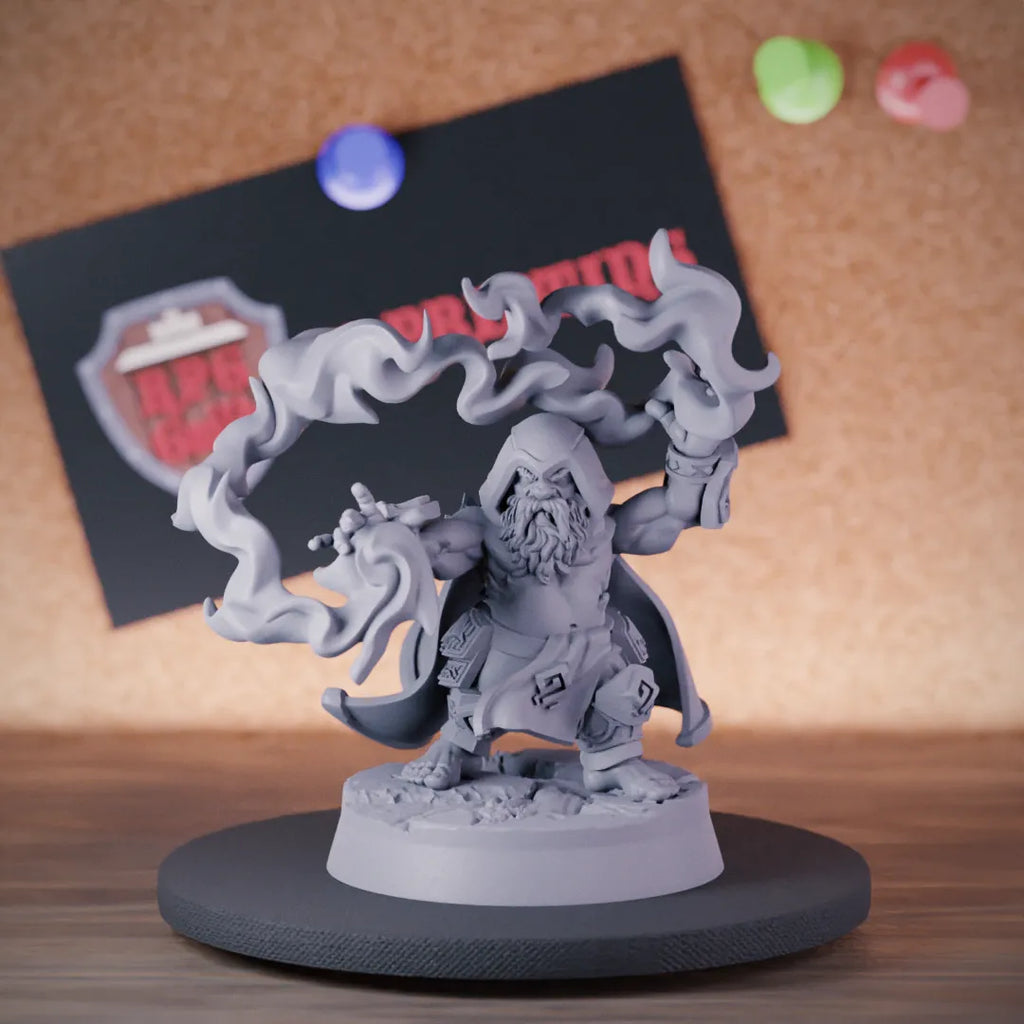 Dwarf 5e | DnD Dwarf Fire Wizard Miniature