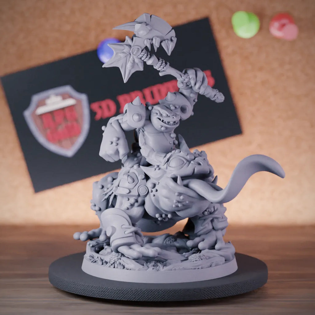 Grung 5e | DnD Toad Rider Battleaxe Miniature