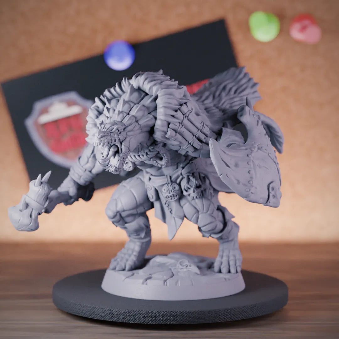 Lizardfolk 5e | DnD Lizardfolk Giant Warrior Miniature