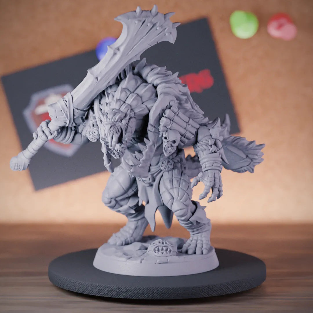 Lizardfolk 5e | DnD Lizardfolk Giant Swordsman Miniature