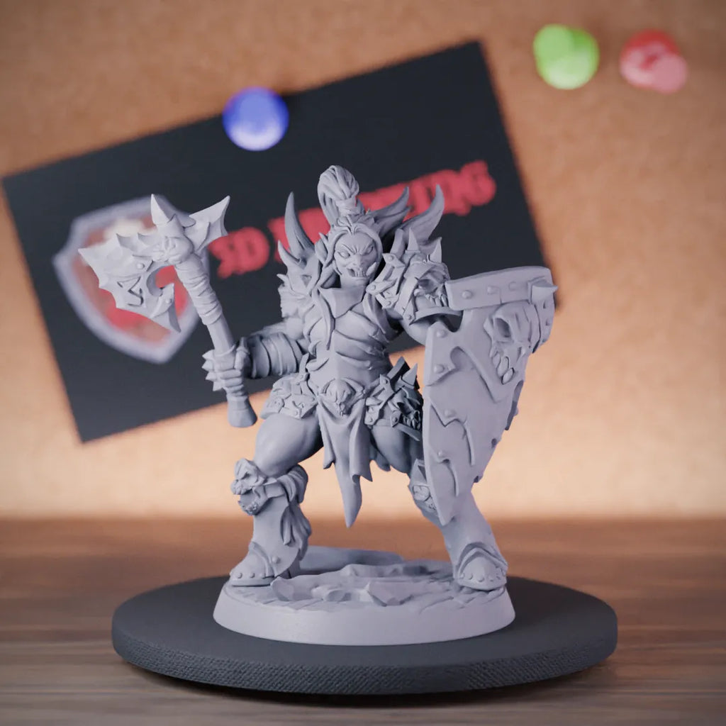 Orc 5e | DnD Female Orc Frostmetal Tribe Miniature