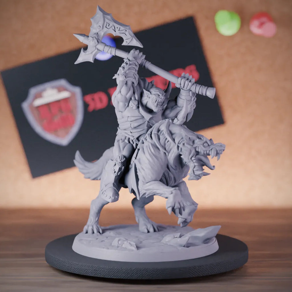 Orc 5e | DnD Orc Worg Rider Warrior Miniature