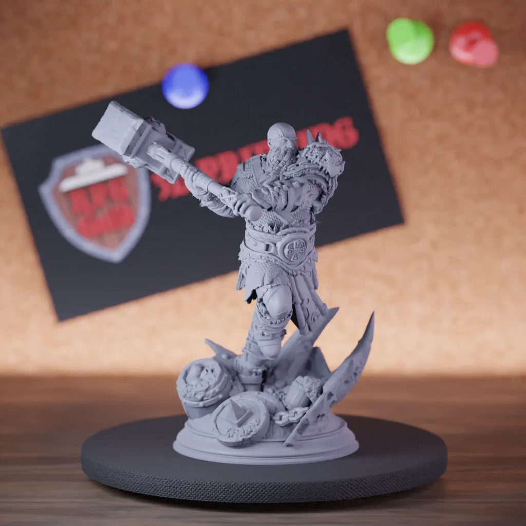 Barbar 5e | DnD Barbarenkrieger Hammer Miniatur 