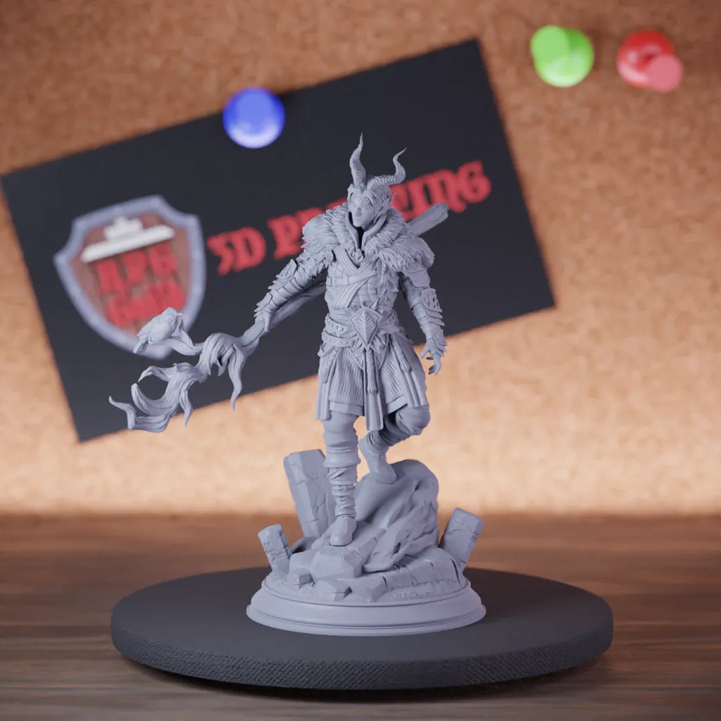 Tiefling 5e | DnD Tiefling Druid Wizard Miniature