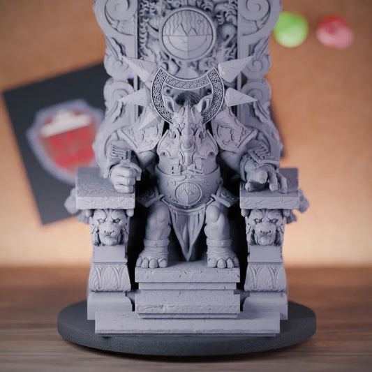 Rhinofolk 5e | DnD Rhinofolk King Throne Miniature