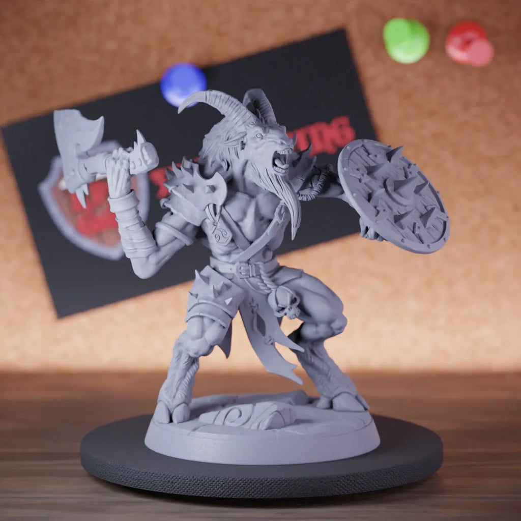 Gobor 5e | DnD Gobor Goatfolk Defender Miniature