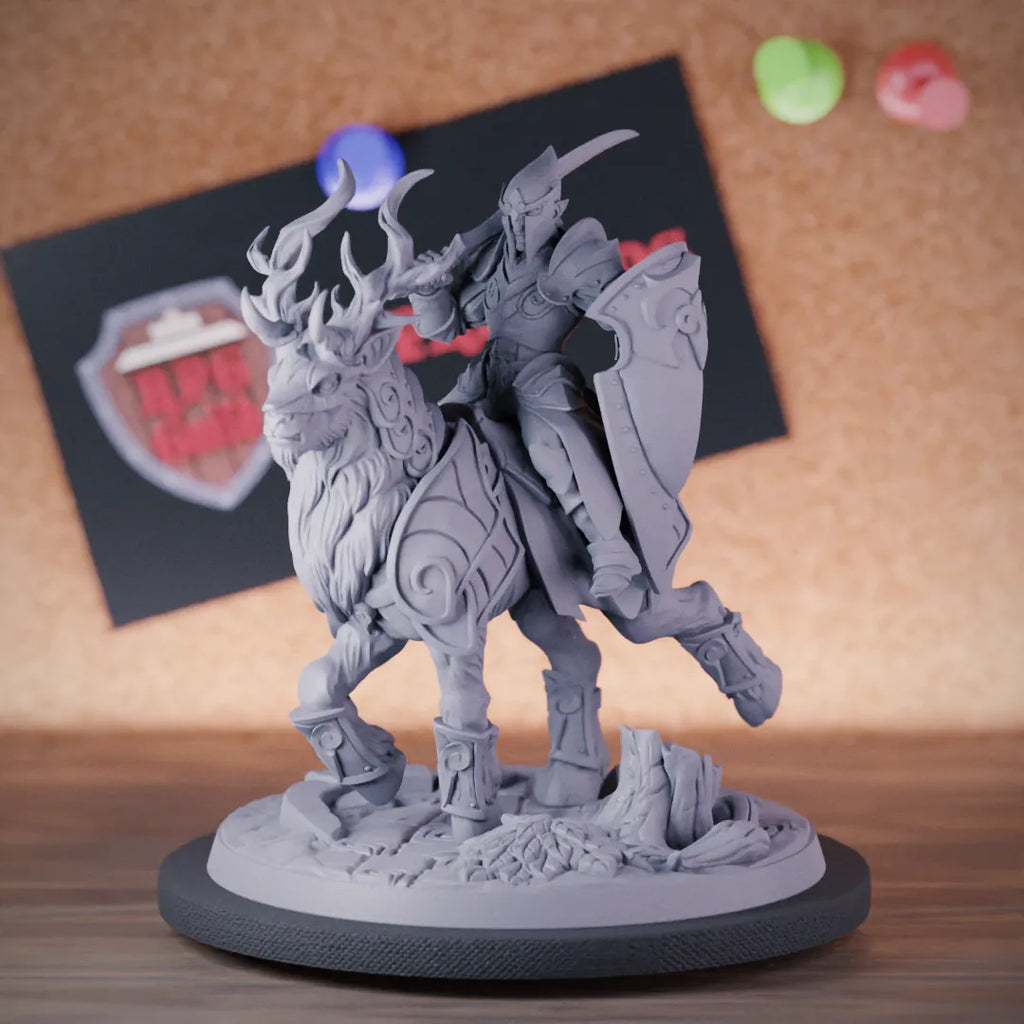 Half-Elf 5e | DnD Elk Rider Half-Elf Miniature