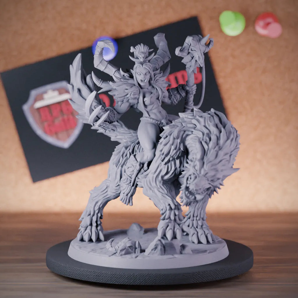 Orc 5e | DnD Female Orc Beast Rider Miniature