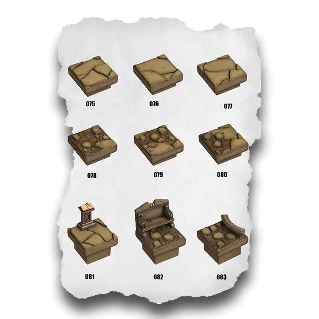  Terrain Tiles | Modular Graveyard Dungeon #12