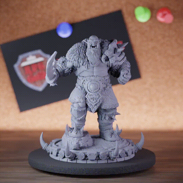 Ork 5e | DnD Ork-Barbar-Schwertkämpfer-Miniatur 