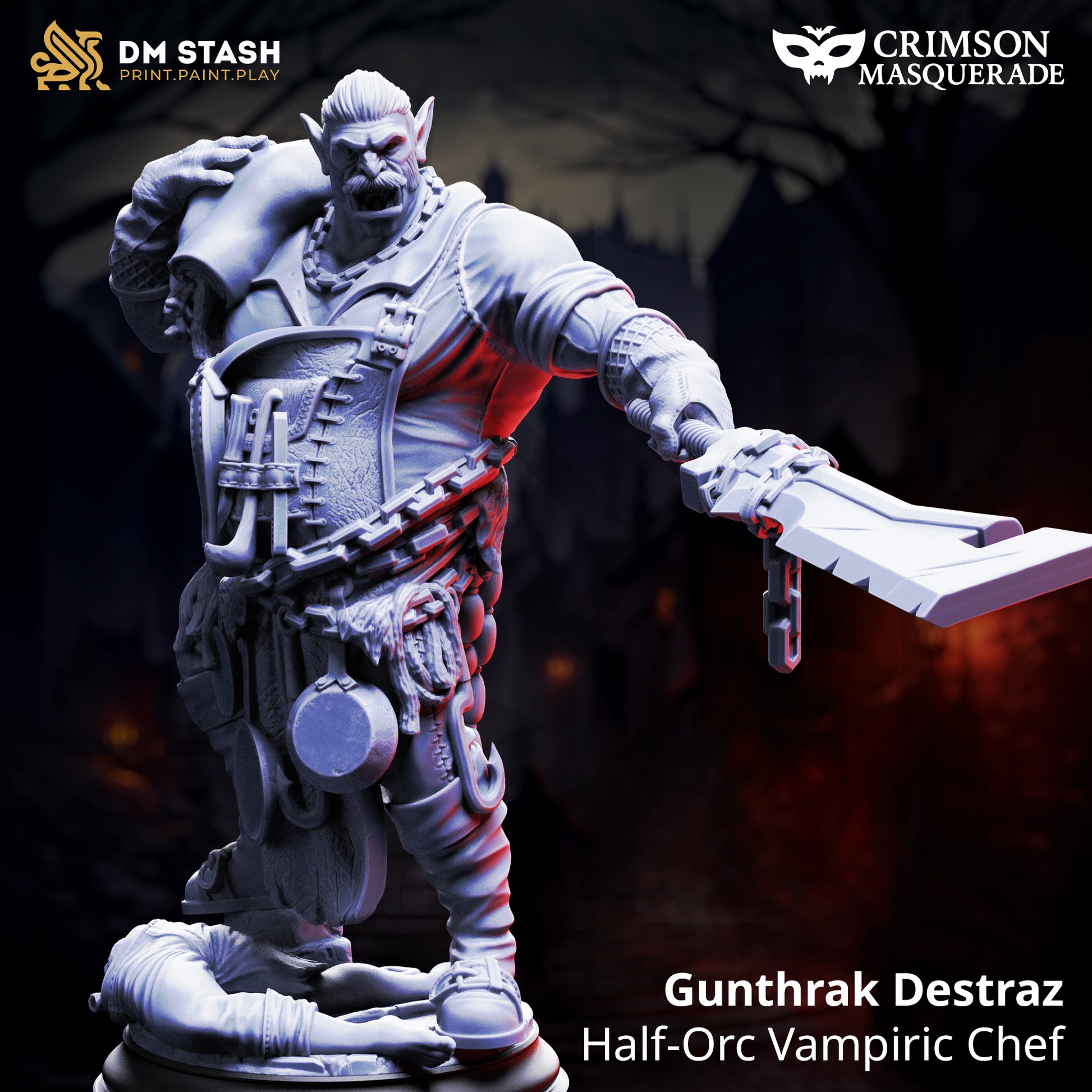 Crimson Masquerade Bundle | DnD Miniature Set | 32-75mm