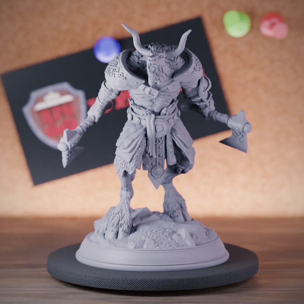 Minotaur 5e | DnD Savage Barbarian Miniature | RPG Guild
