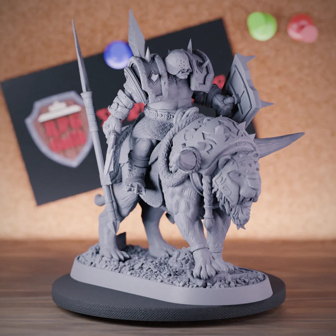 Orc 5e | DnD Orc Marauder Rider Armored Miniature