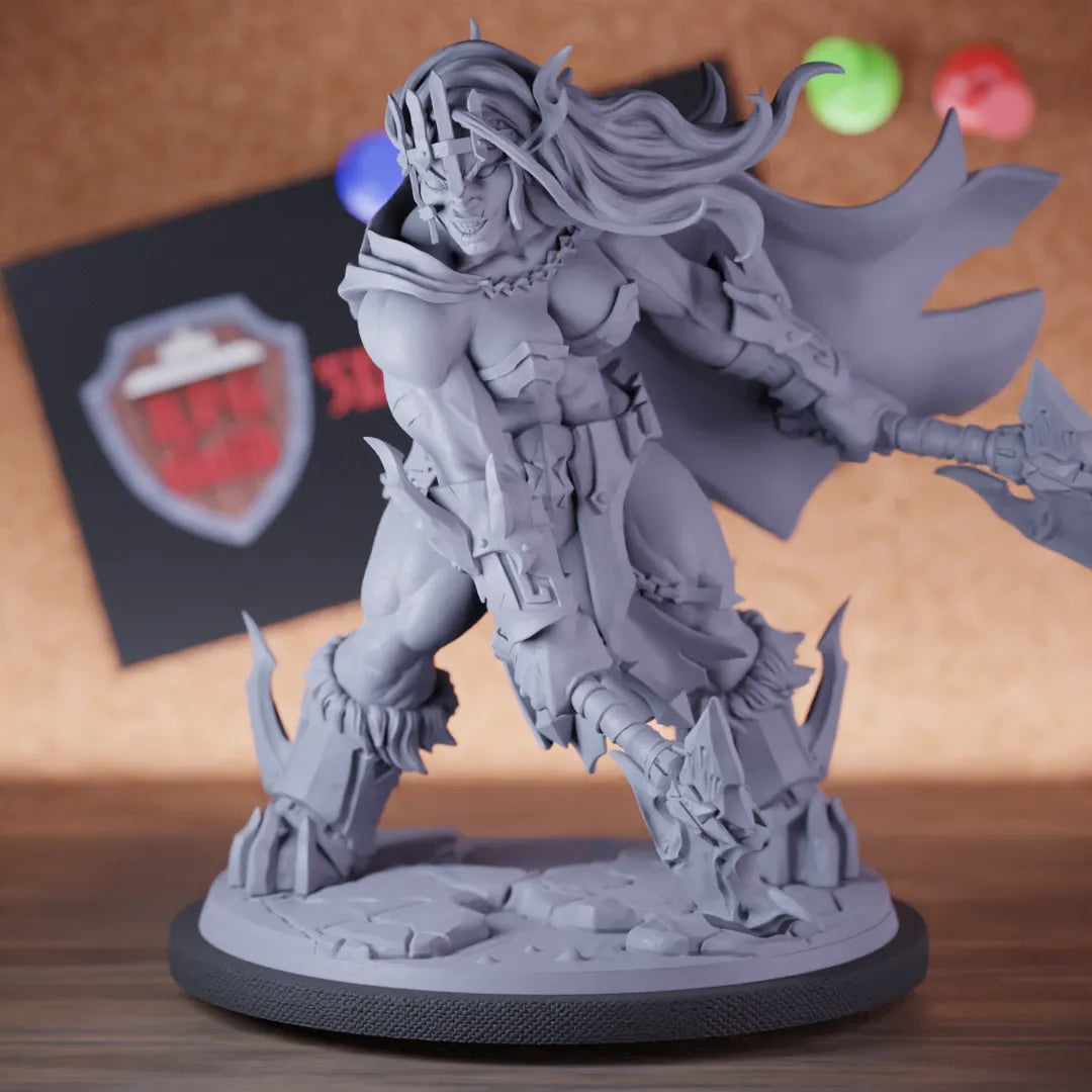 Highly detailed female giant boss miniature of Ignivara, perfect for DnD 5e encounters, fantasy tabletop RPG campaigns, painting and display.