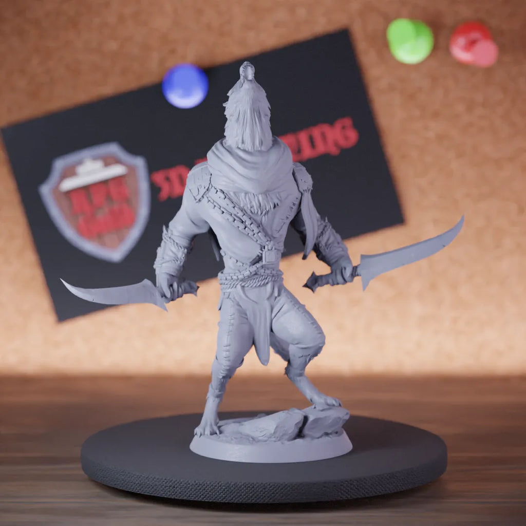 Werewolf 5e | DnD Bandit Scream Miniature