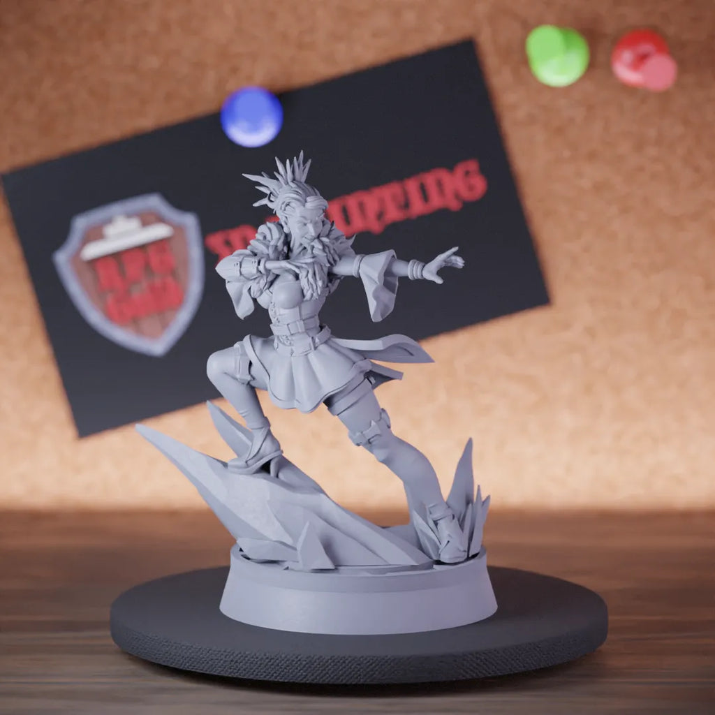Witch 5e | DnD Female Ice Sorcerer Miniature 