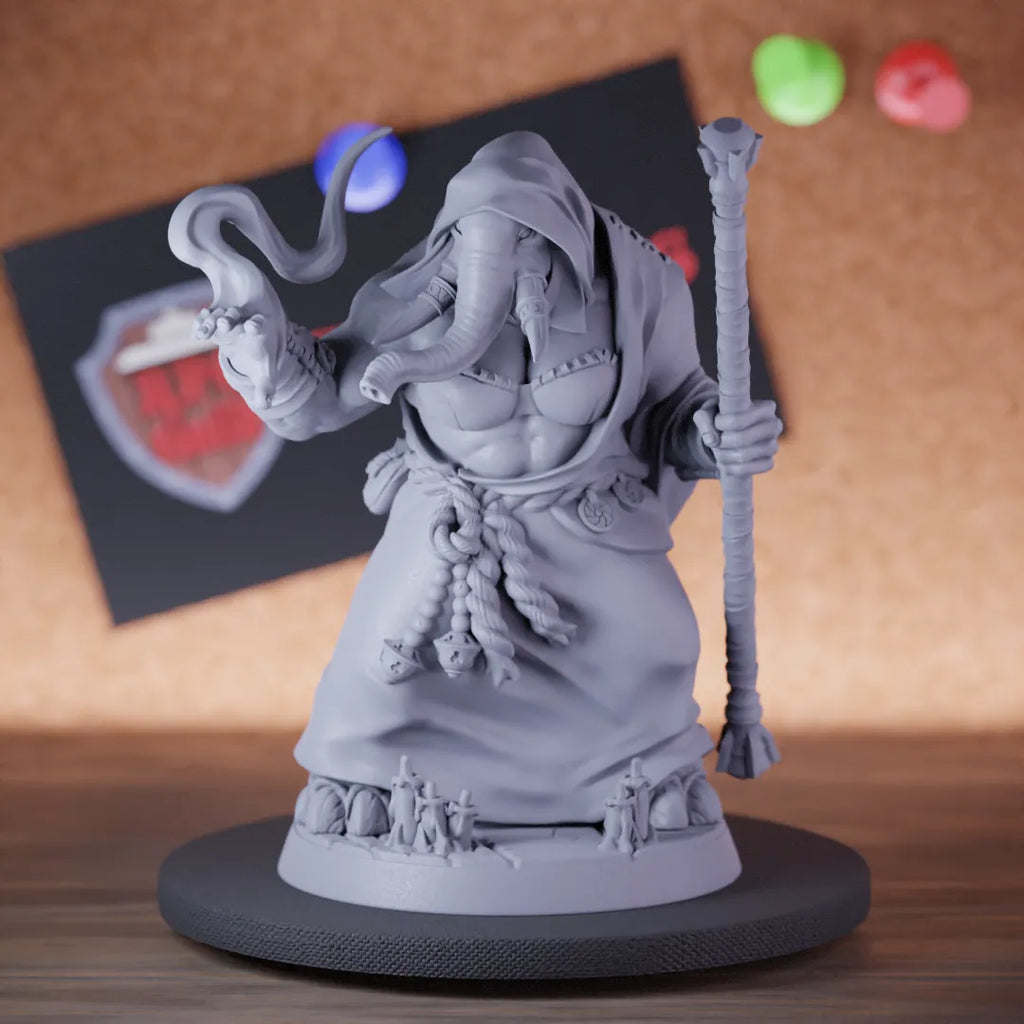 Loxodon 5e | DnD Female Loxodon Priest Staff Miniature