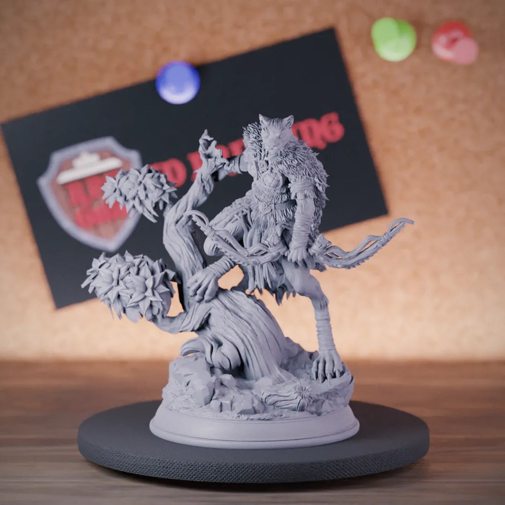 Tabaxi 5e | DnD Hunter Tabaxi Ranger Beastmaster Miniature