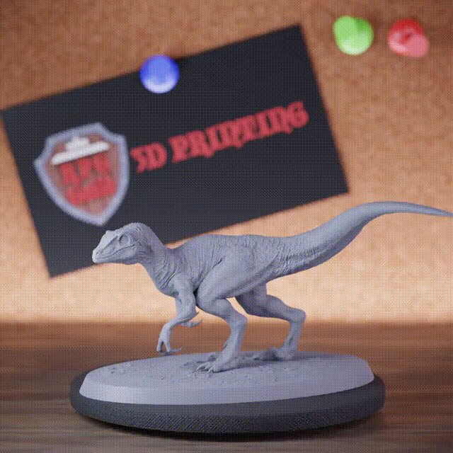 Dinosaurier 5e | DnD Wachsamer Velociraptor Miniatur