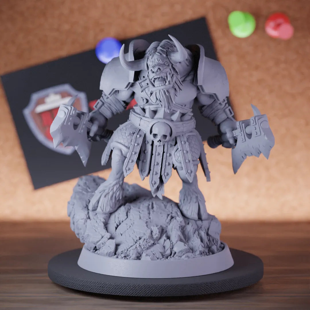 Tauren 5e | DnD Tauren Tribal Warchief Greataxe Miniature