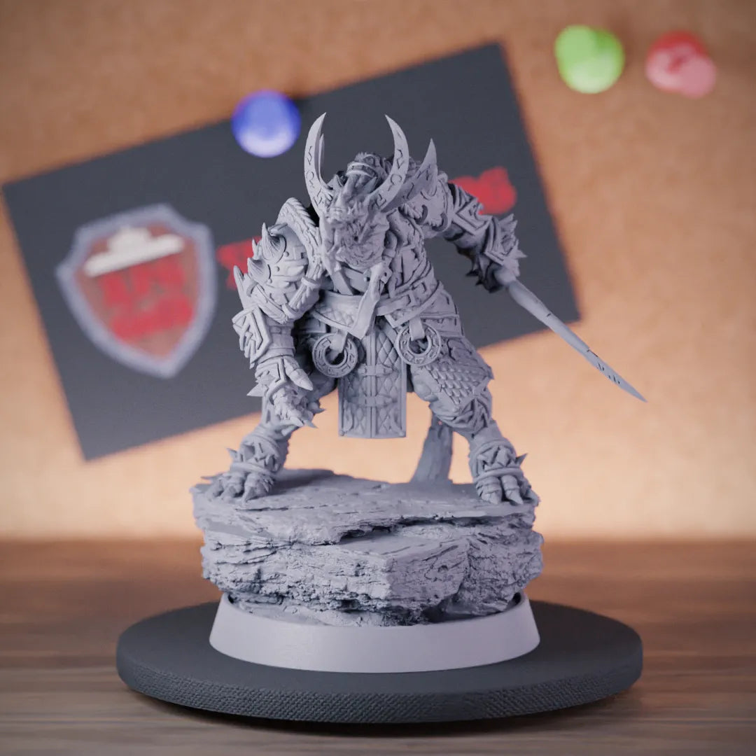 Dragonborn 5e | DnD Dragonborn Sword Fighter Miniature