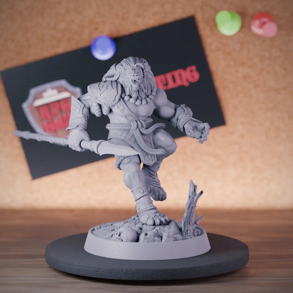 Leonin 5e | DnD Leonin Spear Hunter Miniature